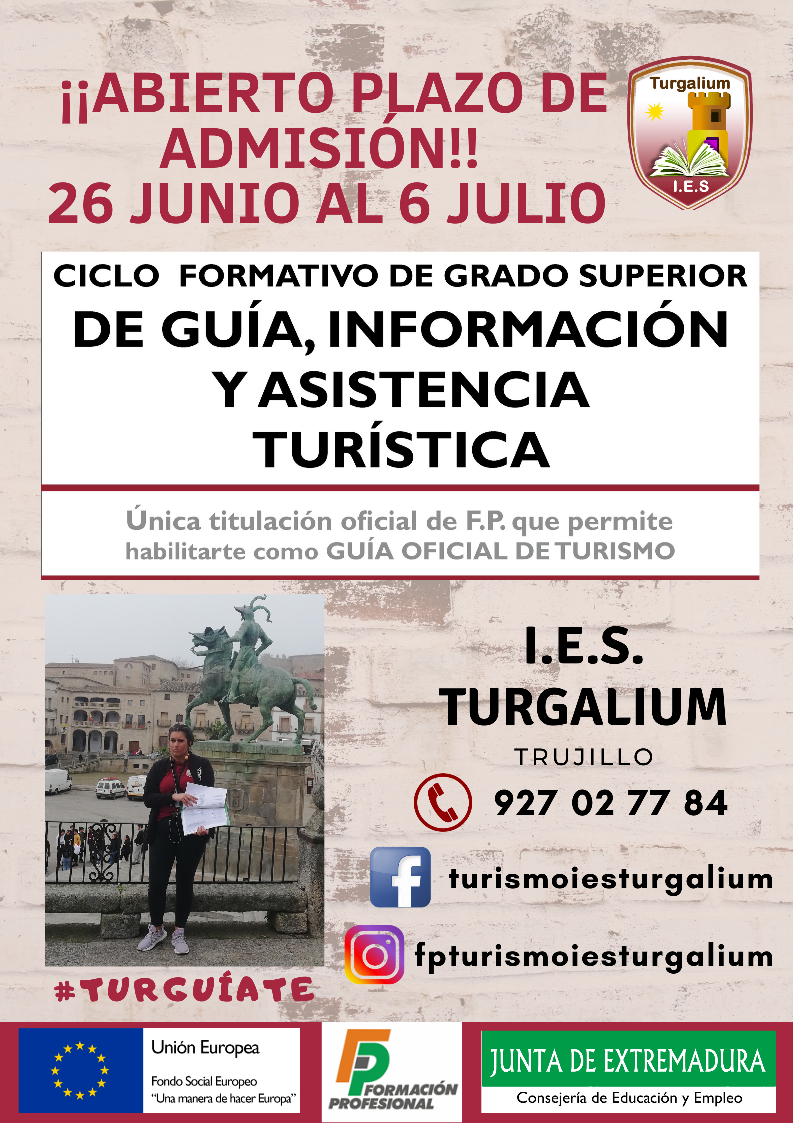 PLAZO DE INSCRIPCION JUNIO GIAT IES TURGALIUM TRUJILLO 1